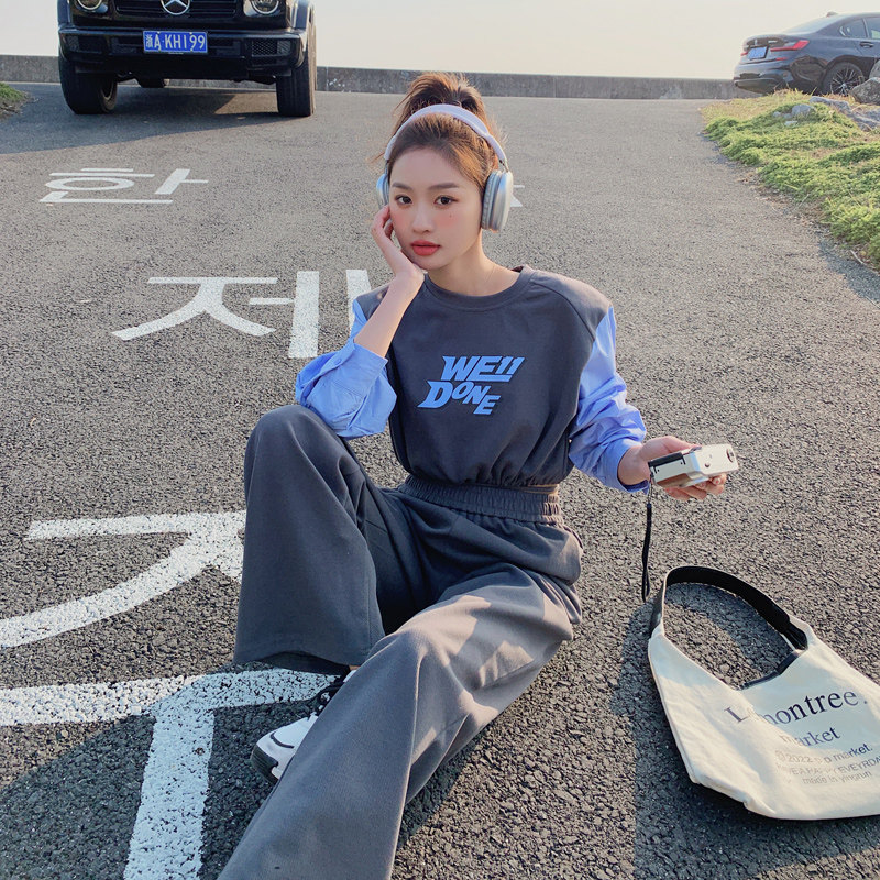 2024现款现货休闲撞色两件套212A-601款-P125-控178,女装运动套装,浙宝212A