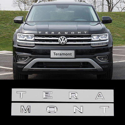 大众途昂车标前机盖TERAMONT字母标车头前脸标志装饰贴标改装配件