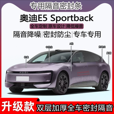适用奥迪E5 Sportback密封条abc柱全车门隔音中控引擎机盖尾箱条