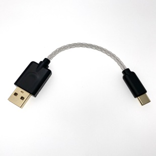 C转USB A公解码 Q5S A105 耳放线DAC纯银线乂度XD05海贝R6 TYPE