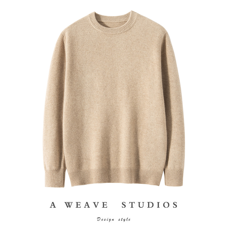 商务休闲!Moro A类!男士双股加厚100纯山羊绒衫圆领保暖TY006