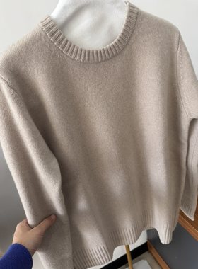 品质Moro A类纱线！100纯山羊绒圆领七针双股加厚宽松显瘦XR-528