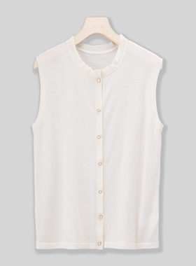 品质-扬子纱线！超细好穿！100纯黄金羊毛无袖开衫夏季RC25041