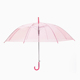 透明雨伞粉色寸长柄单人儿童学生上学专用高颜值雨伞ins小号