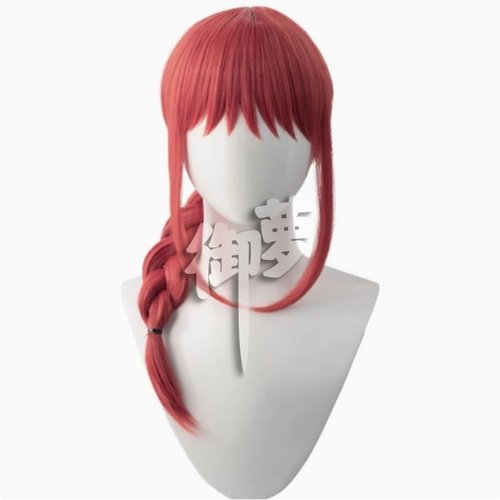 御萝 动漫电锯人玛奇玛cos假发恶魔猎人链锯圆头皮顶高温丝玫瑰网