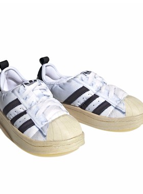 阿迪达斯三叶草PUFFYLETTE男女款贝壳头一脚蹬面包鞋 HP6697 6700