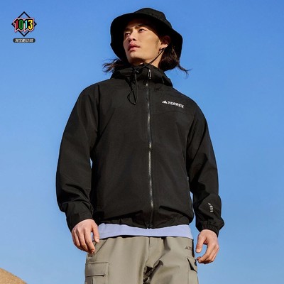 阿迪达斯TERREX男款连帽防风外套