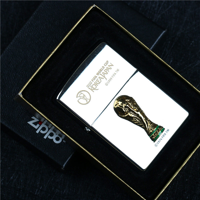 正品zippo芝宝防风打火机 绝版珍藏老机足球世界杯系列收藏限量版