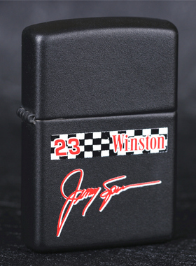 zippo芝宝煤油防风打火机1998年生产绝版老机WinSton签名 黑哑漆