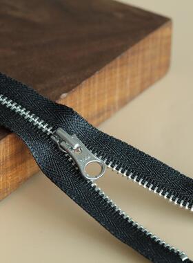 正品YKK3号闭尾黄铜抗镍银牙自锁DALH拉头拉链diy皮艺长财布长夹