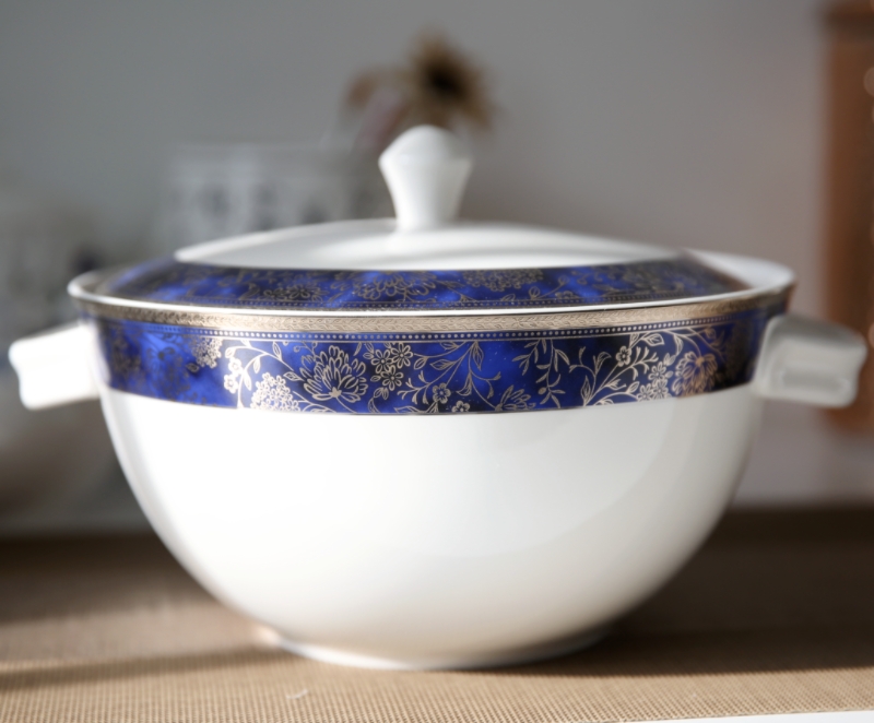 唐山隆达骨瓷餐具卡萨布兰卡 轻奢 汤锅盘子 正品