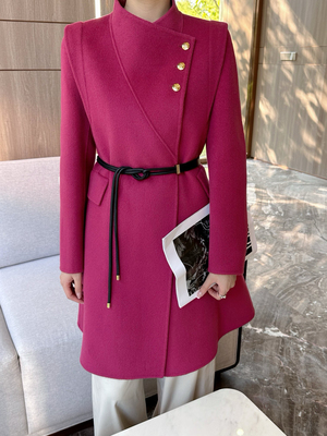 2024新款双面羊绒大衣女中长款高端气质修身显瘦羊毛呢子外套