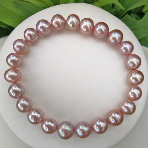 小巧粉色微瑕疵正品天然淡水珍珠