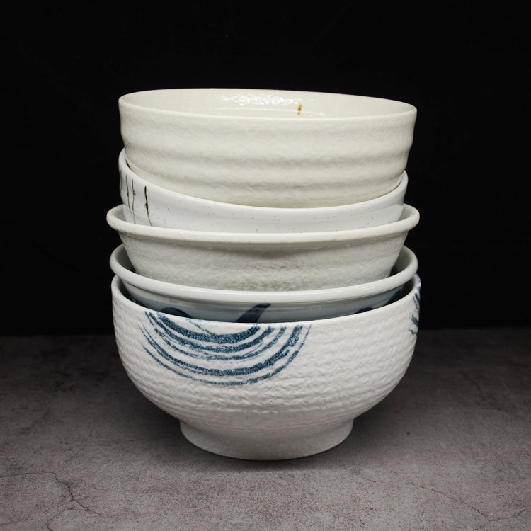 日式拉面汤面丼饭碗樱柳钩藤系列圆口大号碗日本和风陶瓷碗家用