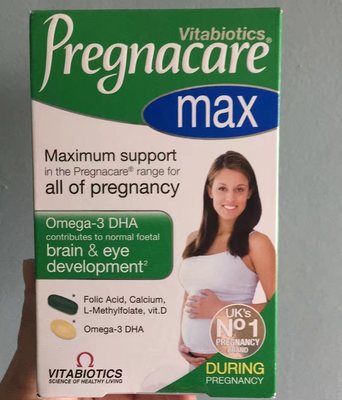 Pregnacare max孕期综合营养素叶酸DHA鱼油omga3现货四周量