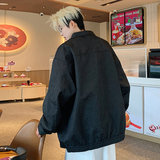 2025春装新款高品质机车PU皮夹克外套A093-JK218-特P85黑色，男装夹克，电商A093