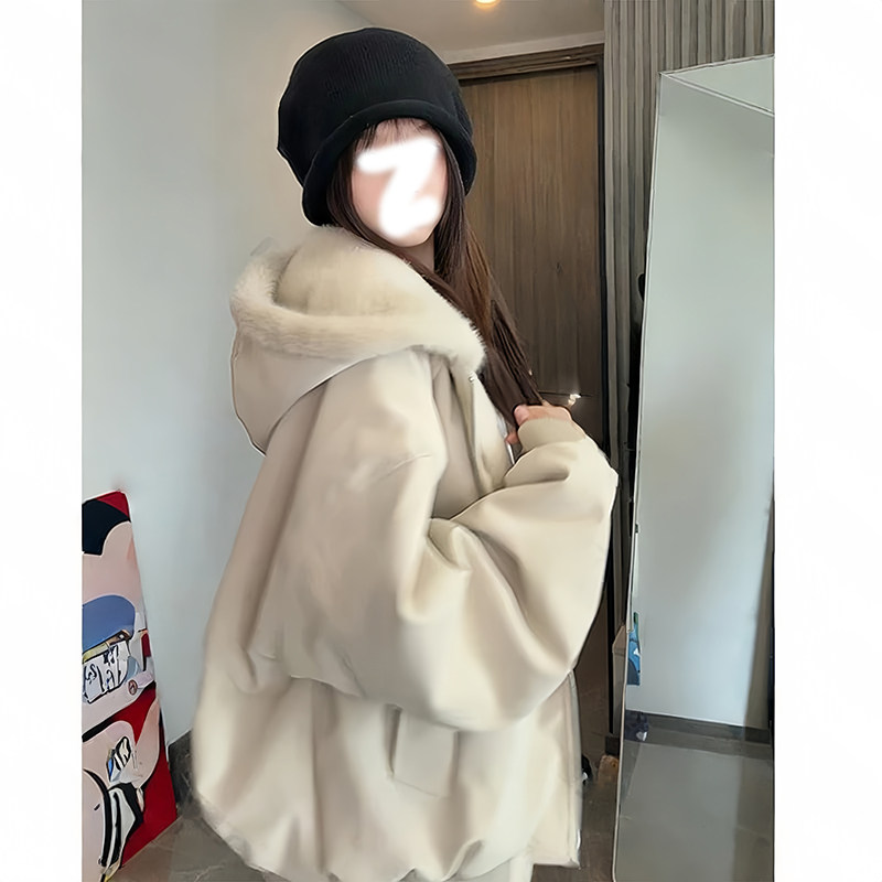 网图现货A093-H8158-特P80连帽座山雕pu皮加绒加棉皮毛毛领棉衣,男装皮衣,电商A093