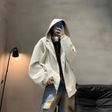 网图慎用纹理设计感连帽皮衣夹克情侣休闲外套A093-JK960-特P78，男装夹克，电商A093