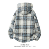 数据好款格子羊羔毛棉衣外套A093-M888-P108，男装棉衣，电商A093