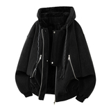 冬季加绒加厚皮夹克连帽座山雕棉衣A093-M960-特P100米白，男装夹克，电商A093