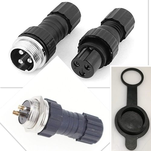 公母头面板式线对线防水航空接头
