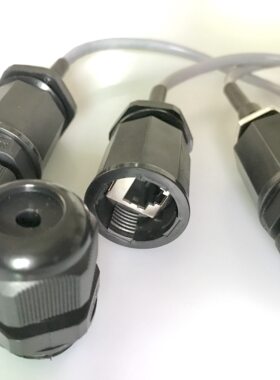 网线数据信号RJ45插座防水连接器