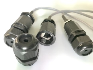 五类六类M16M20M22M25L网线数据信号RJ45防水连接器 航空插头插座