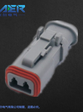 代替德驰连接器DT06-2S-E008防水灰色2孔插接件现货