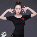 Танцующая футболка, летняя спортивная одежда, костюм, короткий рукав, облегающий крой