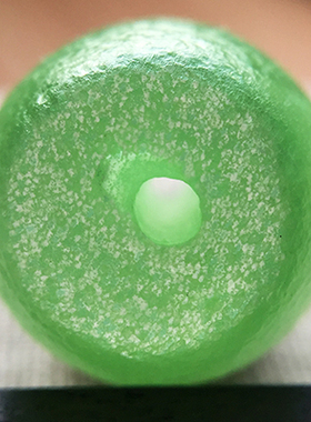 清代官造宫廷御用古法猫眼琉璃 浅绿色桶珠鼓珠橄榄珠DIY搭配散珠