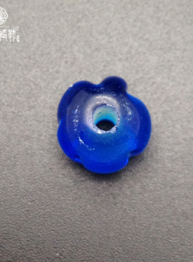 diy琉璃宝蓝色手串文玩配饰散珠