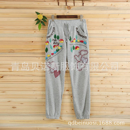 rough秋冬ins潮风灰色火车卫裤