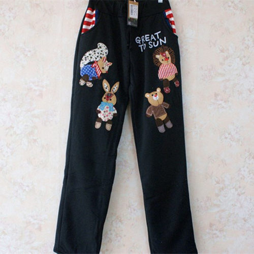 加绒加厚纯棉宽松绒裤休闲长裤