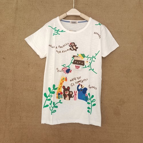 甜美动物短袖日系薄刺绣纯棉女T