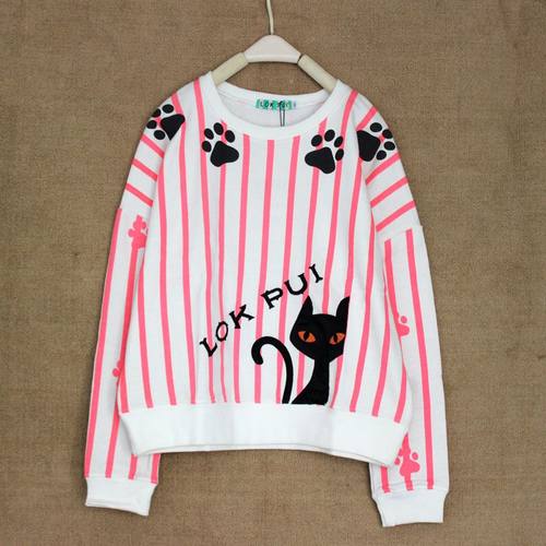 rough卫衣竖条韩版宽松圆领长袖