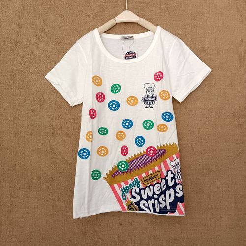 女装休闲T恤 2024春夏季新款rough绣花饼打底圆领短袖青春女 上衣