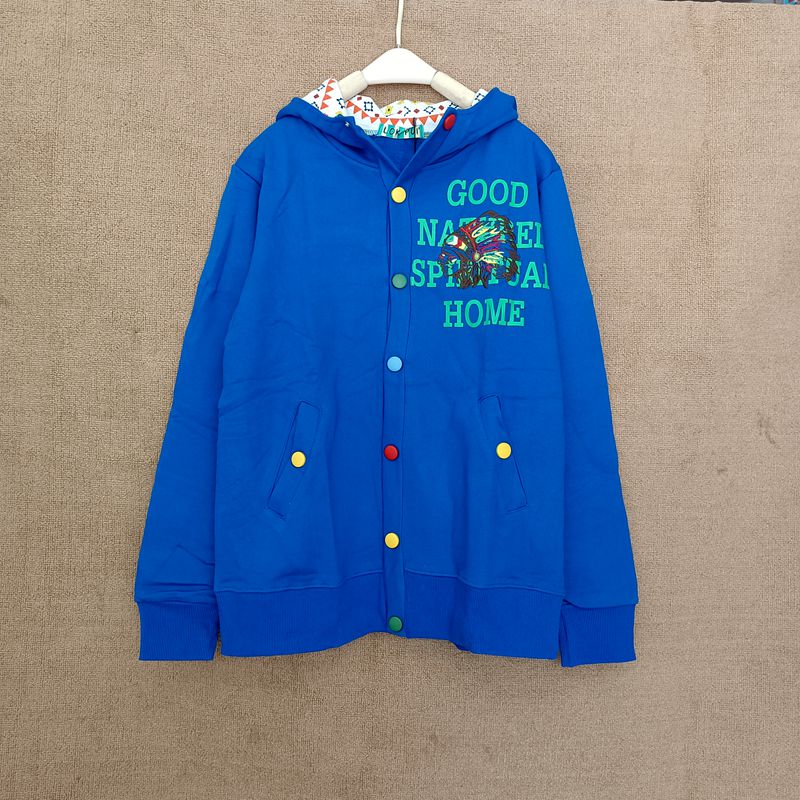 0连帽卫衣女士rough绣花纯棉外套