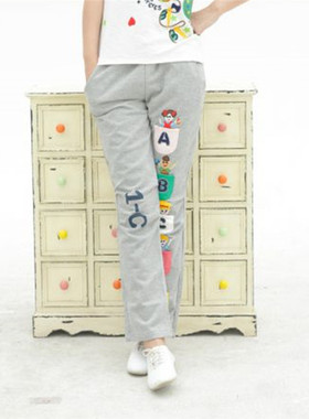 运动裤休闲裤abc卫裤女秋春季2024新款宽松rough直筒裤长显瘦裤子