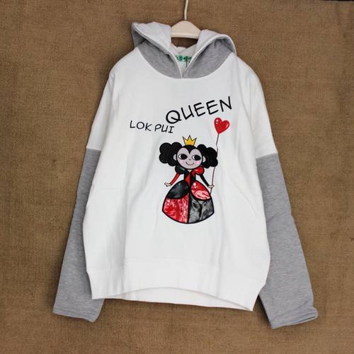 红桃女王纯棉连帽卫衣加厚秋冬装