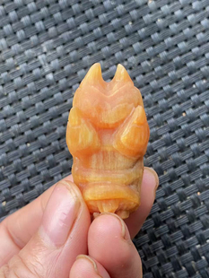 长白山琥珀木猪蹄搂钱筢雕刻件手把件挂件车挂钥匙扣