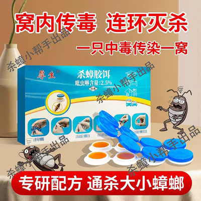 蟑螂药家用全窝端正品旗舰店非无毒诱饵剂一次全窝绝杀强效第一名