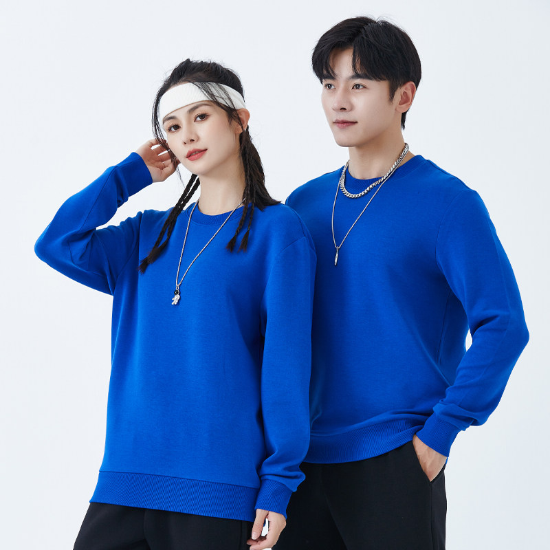 HANLING韩领38000-88圆领卫衣纯色定制LOGO工作服团体班服印字图