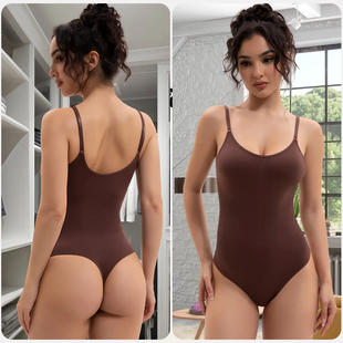 Women's Shapewear Bodysuit Seamless Thong欧美女士塑身连体衣