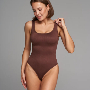 Bodysuits for Women Seamless Square Neck Tummy Control塑身衣