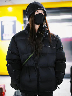 宽松加厚短款立领thisisneverthat羽绒服男女同款冬装面包服外套