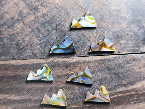 贝母白贝鲍鱼贝仿山形贝壳青金定制款宝石异形定制