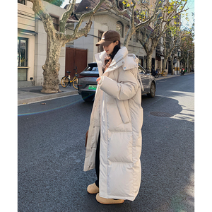 白鹅绒超长款羽绒服女冬季2024新款长过膝到脚踝极寒高端加厚外套