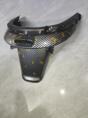 九号Q70C/Q80C/Q85C后挡泥板碳纤维纹金箔小q车壳PP件后挡泥板