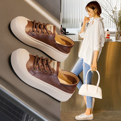 小白鞋女2025春秋新款胖脚宽显脚小单鞋大码女鞋41到43软底不累脚