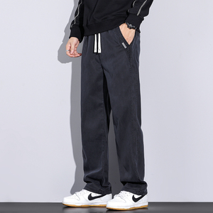 男士休闲裤子男款春季新款宽松直筒阔腿莱赛尔运动裤2067-P55图片